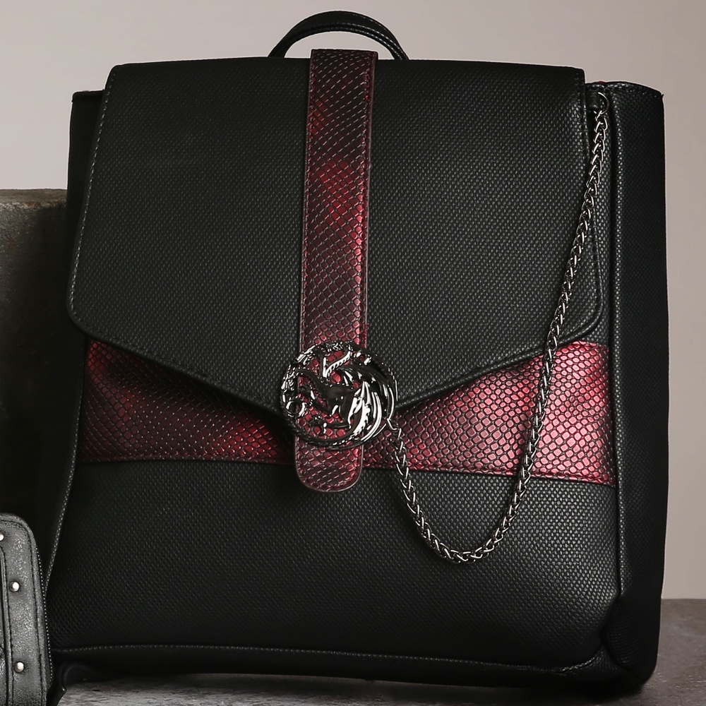 NWT House of Dragons Targaryen Game of Thrones leather backpack